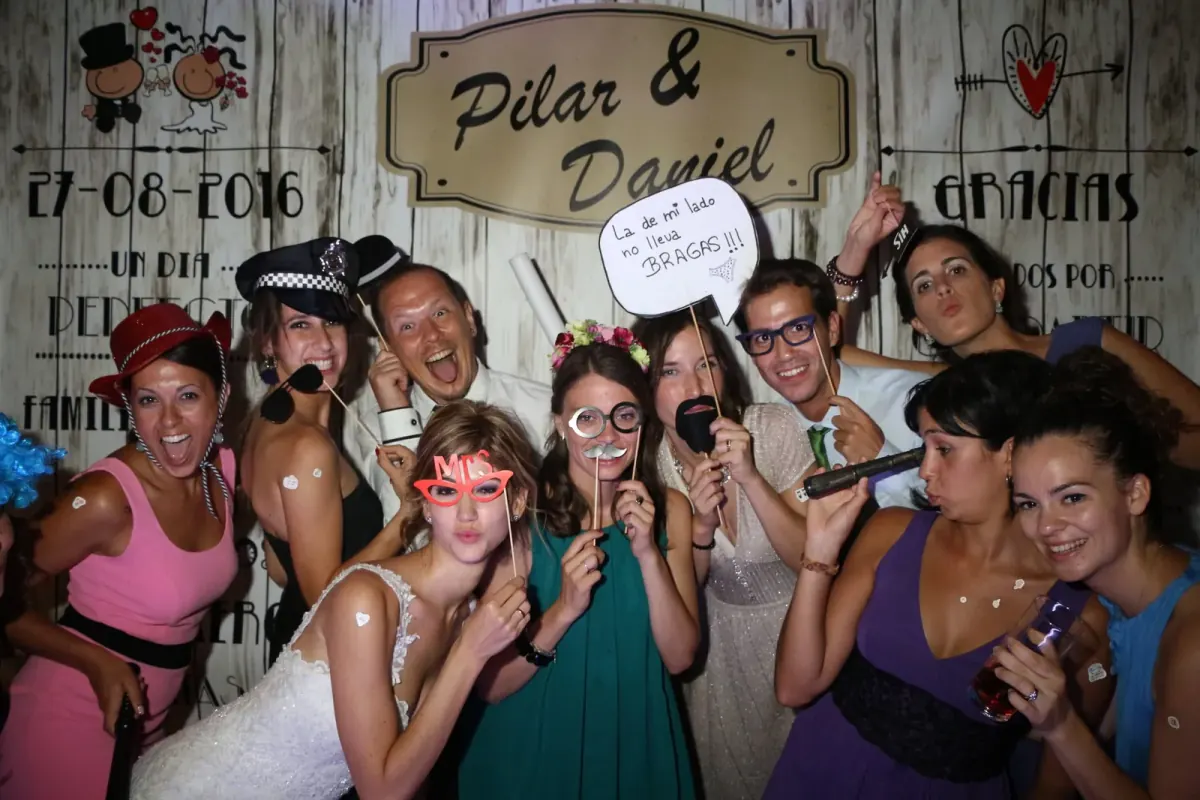 Videomatón 360 y espejo en boda Girona